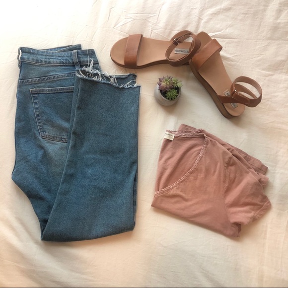 great smoky Denim - straight leg crop jeans